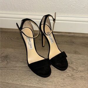 Jimmy Choo Black Ankle Strap Heels